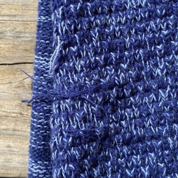 Gap Womens Small Cardigan With Flap Collar Blue Sleeveless Sweater Knit Long - Picture 8 of 9